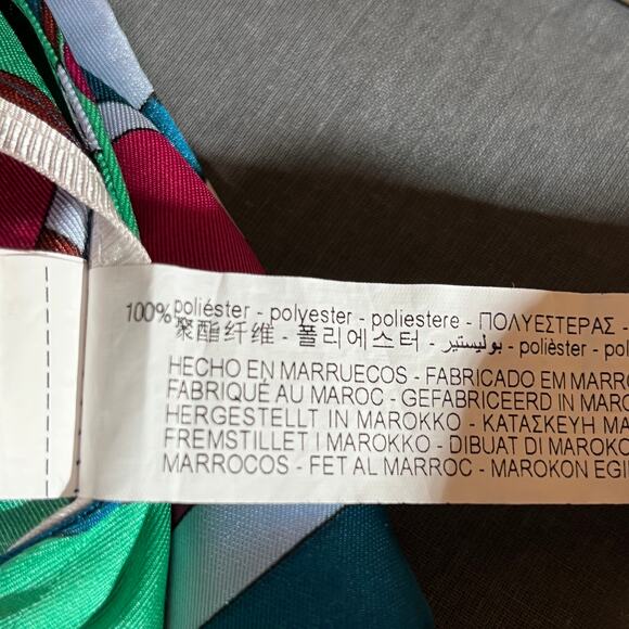 Zara‎ Pants Womens Large Multicolor Abstract Paisley Print Cropped Wide Leg NEW - Picture 8 of 12